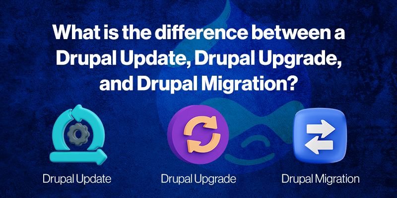 Drupal Update, Drupal Upgrade, and Drupal Migration Drupal Update, Drupal Upgrade, and Drupal Migration